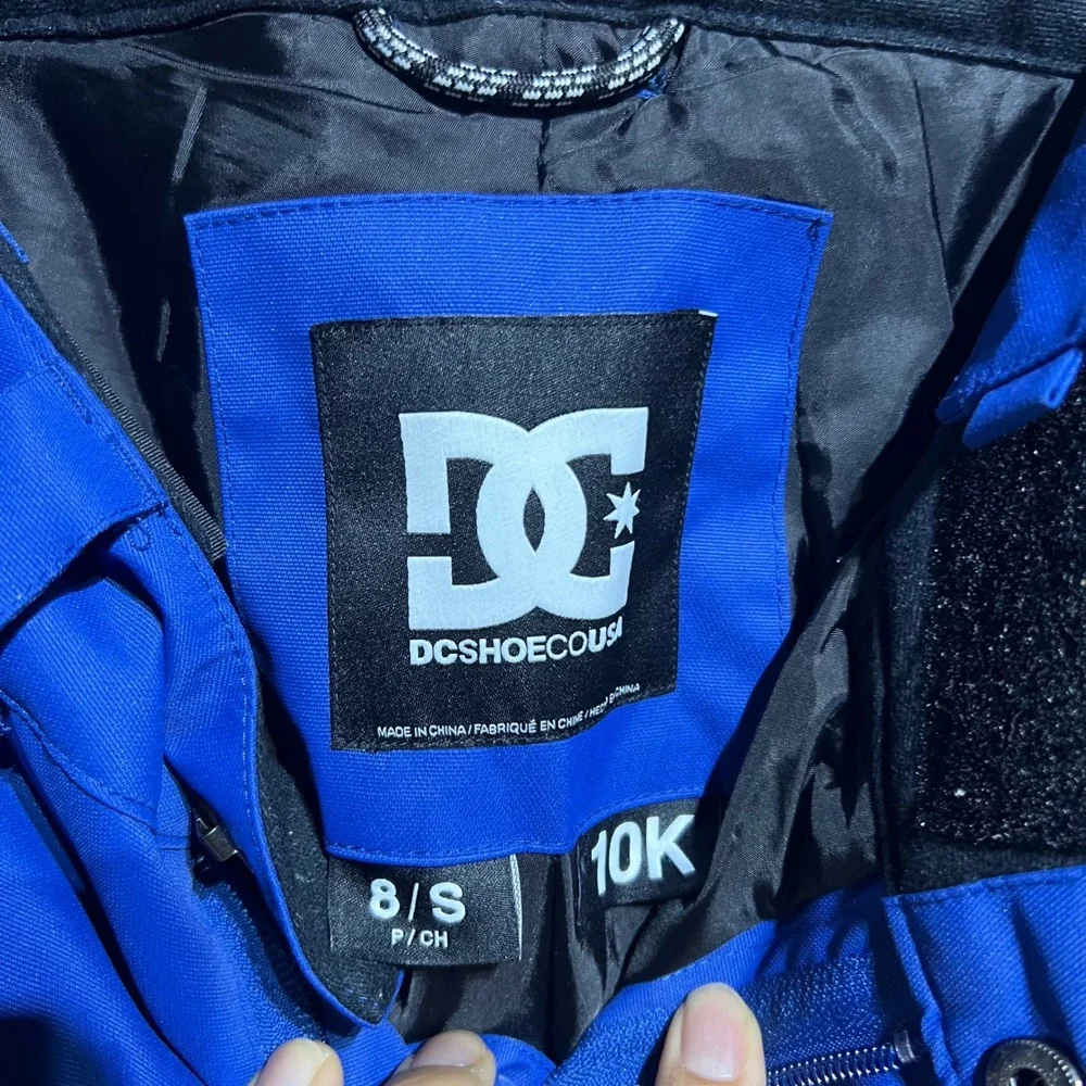 DC Shoes Snow Pants Kids 8/S Blue 10K Waterproof Cargo Insulated Winter Ski